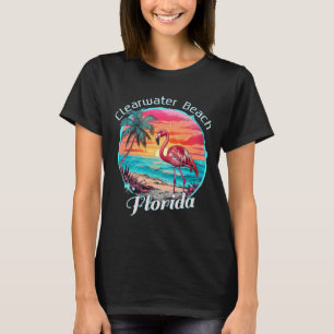 Clearwater Beach Florida Strand Flamingo Tropisch T-shirt