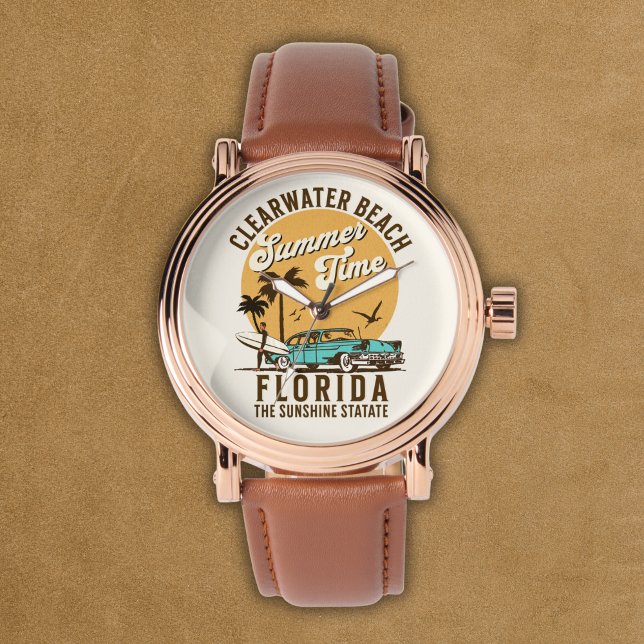ClearWater Beach Florida Summer Time Horloge (Creator heeft geüpload)