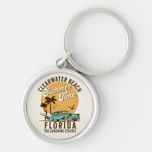 ClearWater Beach Florida Summer Time Sleutelhanger (Voorkant)