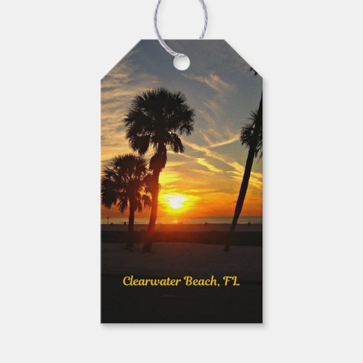 Clearwater Beach, Florida Sunset Cadeaulabel (Voorkant)