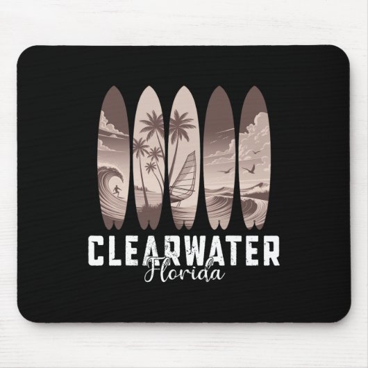 Clearwater Beach Florida Surfplank Mannen Vrouwen Muismat (Voorkant)