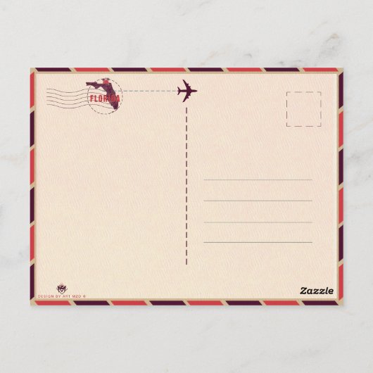 Clearwater Beach Florida tropische palmboom jaren  Briefkaart (Achterkant)