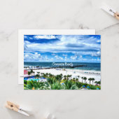 Clearwater Beach, Florida, vakantiebestemming Kaart (Voorkant / Achterkant in situ)