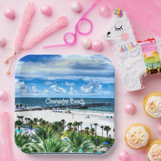 Clearwater Beach, Florida, vakantiebestemming Papieren Bordje (Feest)