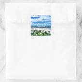 Clearwater Beach, Florida, Vierkante Sticker (Tas)