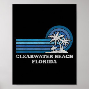 Clearwater Beach Florida Vintage Familie Zomer Vac Poster