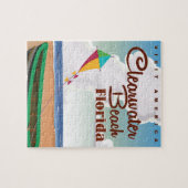 Clearwater Beach, Florida vintage reisposter Legpuzzel (Horizontaal)