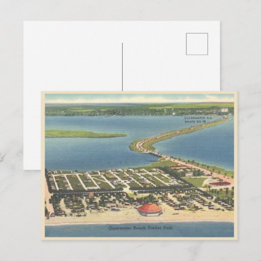 Clearwater Beach Florida  woonwagenkamp Briefkaart (Voorkant / Achterkant)