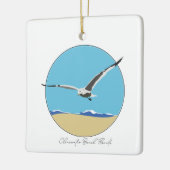 Clearwater Beach, Florida Zee Gull over Beach Keramisch Ornament (Links)