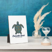 Clearwater Beach Florida Zeeschildpad Vector Desig Fotoplaat (Zijkant)