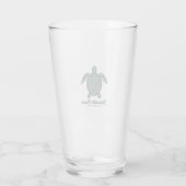 Clearwater Beach Florida Zeeschildpad Vector Desig Glas (Achterkant)