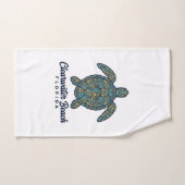 Clearwater Beach Florida Zeeschildpad Vector Desig Handdoek (Handdoek)
