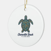 Clearwater Beach Florida Zeeschildpad Vector Desig Keramisch Ornament (Links)