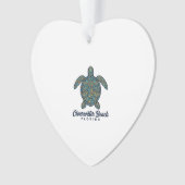 Clearwater Beach Florida Zeeschildpad Vector Desig Ornament (voorkant)