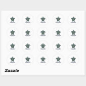 Clearwater Beach Florida Zeeschildpad Vector Desig Ronde Sticker (Vel)