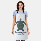 Clearwater Beach Florida Zeeschildpad Vector Desig Schort (Gedragen)