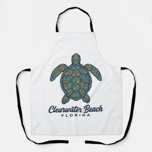 Clearwater Beach Florida Zeeschildpad Vector Desig Schort