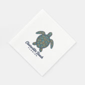 Clearwater Beach Florida Zeeschildpad Vector Desig Servet (Hoek)