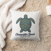Clearwater Beach Florida Zeeschildpad Vectorontwer Kussen (Deken)