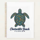 Clearwater Beach Florida Zeeschildpad Vectorontwer Planner (Voorkant)