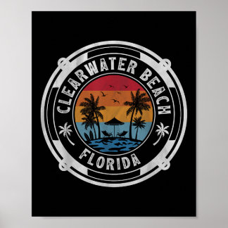 Clearwater Beach Florida zomervakantie Vintage S Poster