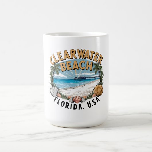 Clearwater Beach Retro Vignet Koffiemok (Center)