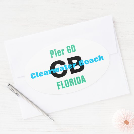 CLEARWATER BEACH stickers (4) (Envelop)