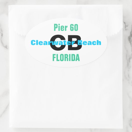 CLEARWATER BEACH stickers (4) (Tas)