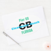CLEARWATER BEACH-stickers (4) Ovale Sticker (Envelop)