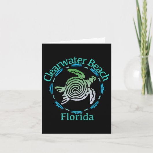 Clearwater Beach Tribal Turtle Gift Kaart (Voorkant)