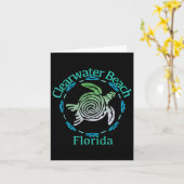 Clearwater Beach Tribal Turtle Gift Kaart (Gele Bloem)