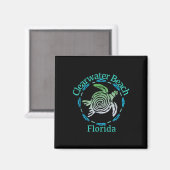 Clearwater Beach Tribal Turtle Gift Magneet (Voorkant / Achterkant)