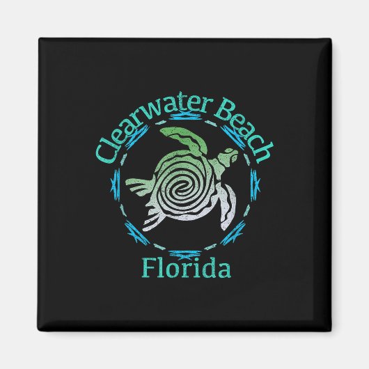 Clearwater Beach Tribal Turtle Gift Magneet (Voorkant)