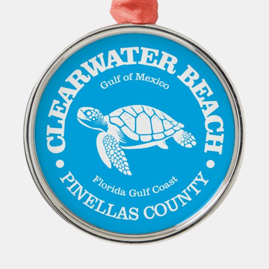 Clearwater Beach (zee schildpad) Metalen Ornament (Voorkant)