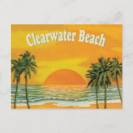 Clearwater Beach,  zonsondergang van Florida Briefkaart