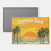 Clearwater Beach,  zonsondergang van Florida Magneet (Voorkant / Achterkant)