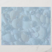 Clearwater Blue Blank Seashell Letterhead Paper (Voorkant)