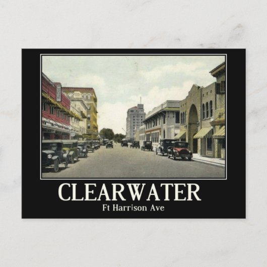 Clearwater FL, Florida, Vintage Briefkaart (Voorkant)