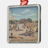 Clearwater, FL - Sunbathers on Clearwater Beach Metalen Ornament (Links)