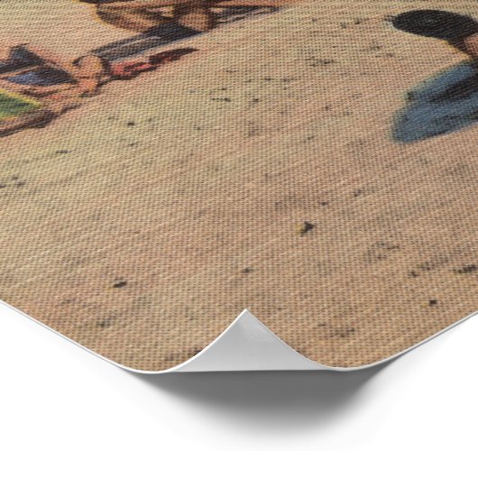 Clearwater, FL - Sunbathers on Clearwater Beach Poster (Hoek)