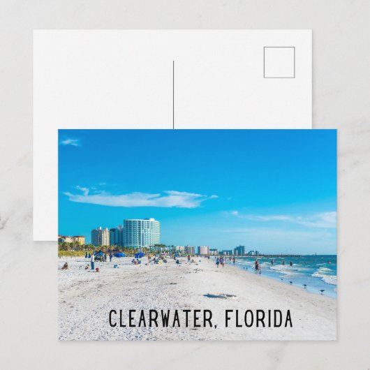 Clearwater Florida Beach Briefkaart (Voorkant / Achterkant)