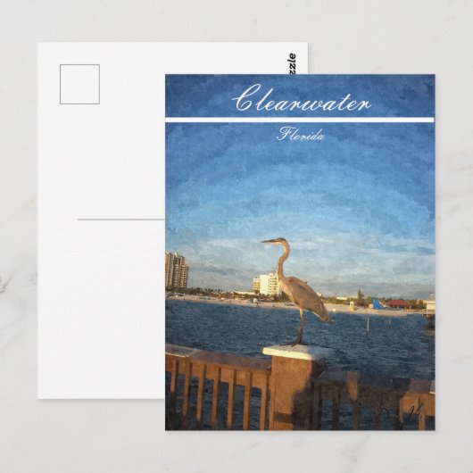 Clearwater Florida Beach Scene Briefkaart (Voorkant / Achterkant)