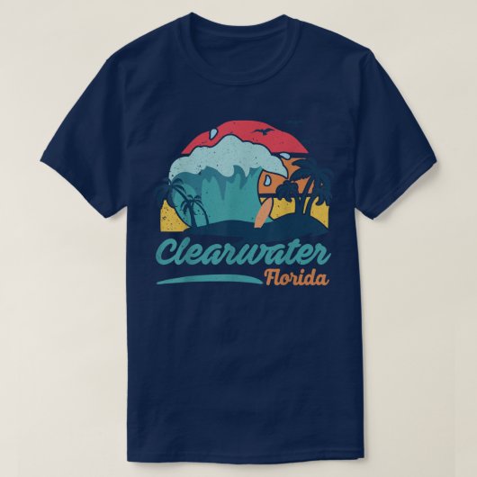 Clearwater Florida Beach Summer Surfing SunSet Pal T-shirt (Design voorkant)
