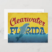 Clearwater Florida Dolphin Retro Vintage Travel Briefkaart (Voorkant / Achterkant)