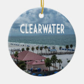 Clearwater Florida foto van het strand Keramisch Ornament (Voorkant)
