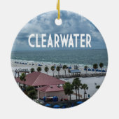 Clearwater Florida foto van het strand Keramisch Ornament (Achterkant)