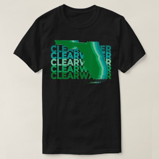 Clearwater Florida Green Repeat FL City  T-shirt (Design voorkant)