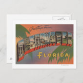 Clearwater, Florida - Grote Letter-scènes Briefkaart (Voorkant / Achterkant)