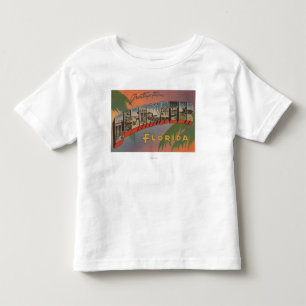 Clearwater, Florida - Grote Letter-scènes Kinder Shirts