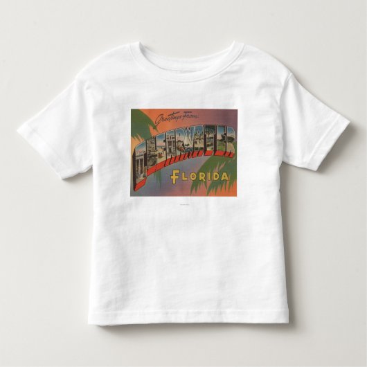 Clearwater, Florida - Grote Letter-scènes Kinder Shirts (Voorkant)
